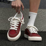 Minhvora Men's Canvas Shoes, Versatile Classic Trendy Sneakers, Korean Style Lace-Up Flat Casual Skate Shoes For Students